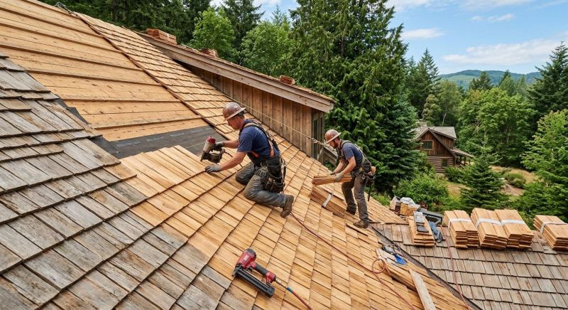 Cedar Roof Installation in Campbell, OH