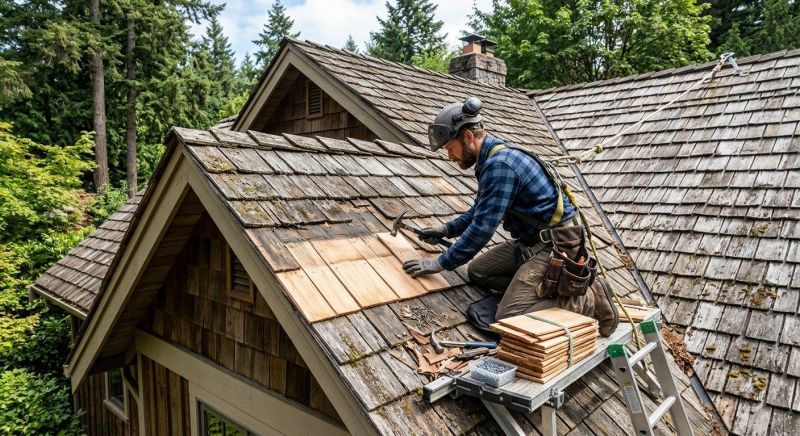 Cedar Shake Roof Repair in Youngstown, OH