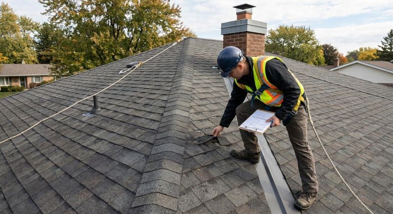 Roof Damage Inspection in Campbell, OH