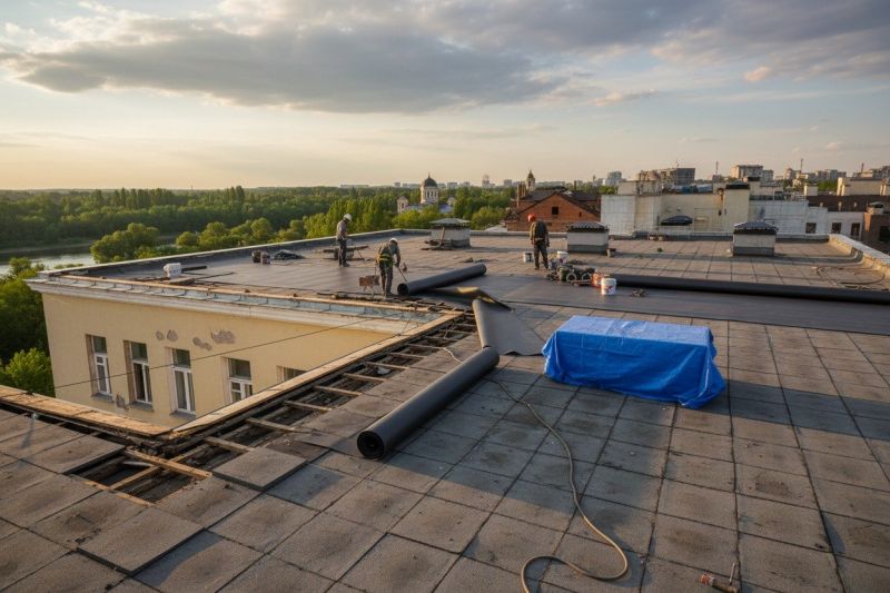 Single Ply Roof Replacement in Hubbard, OH