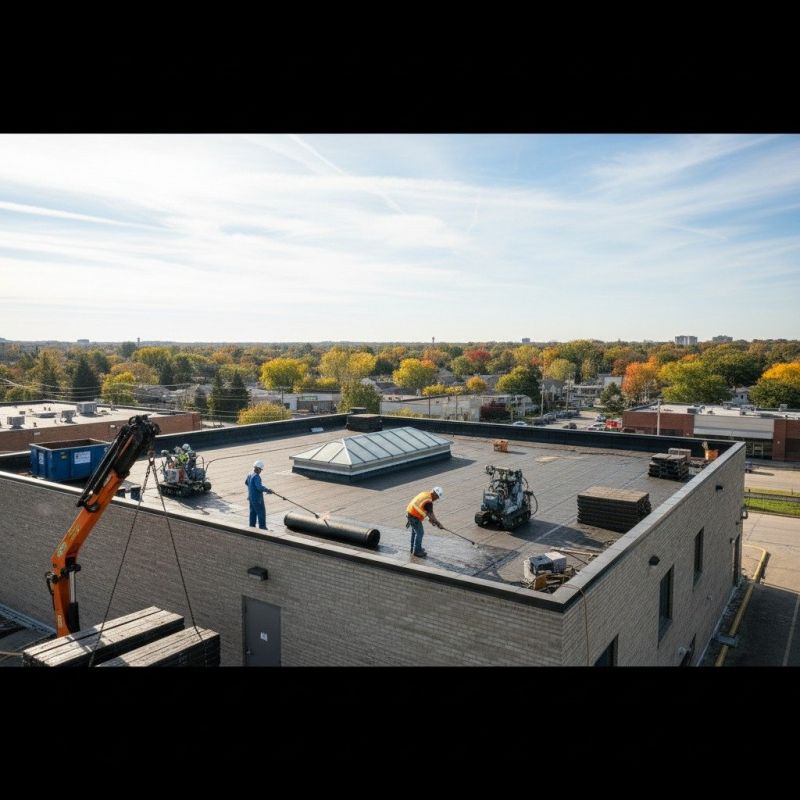 Single Ply Roof Replacement in Rootstown, OH