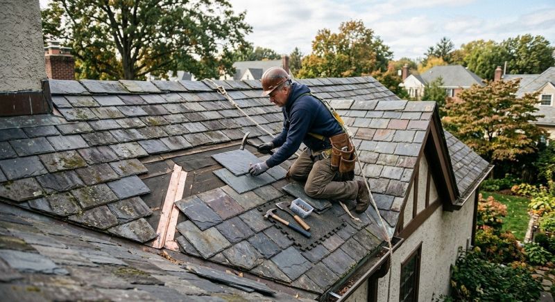 Slate Roof Repair in Canfield, OH