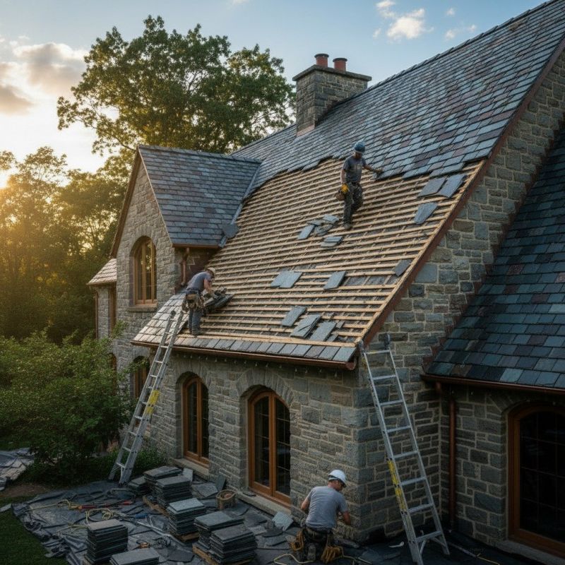 Slate Roof Replacement in Canfield, OH