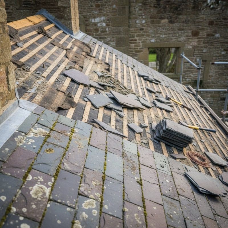 Slate Roof Replacement in Louisville, OH