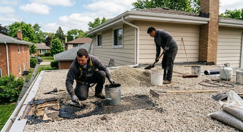 Tar And Gravel Roof Repair in Berlin Center, OH