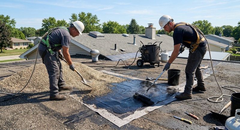 Tar And Gravel Roof Repair in Hartville, OH
