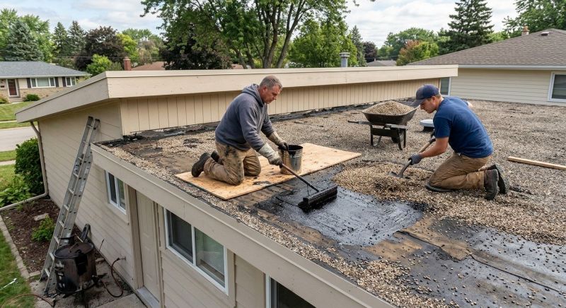 Tar And Gravel Roof Repair in Mahoning County, OH